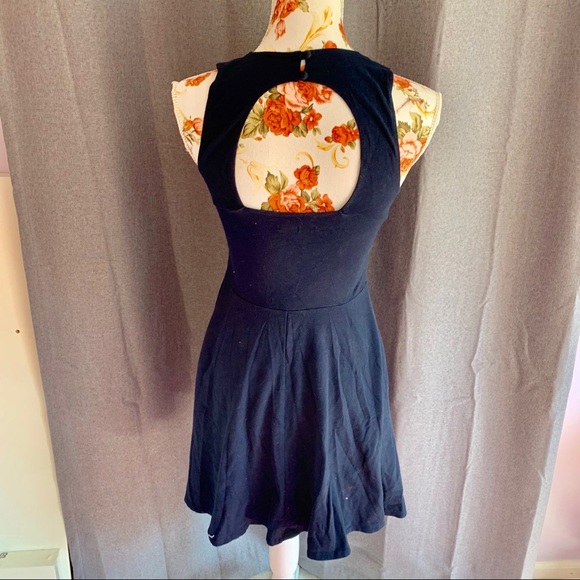 Hollister backless navy skater dress - Picture 2 of 3